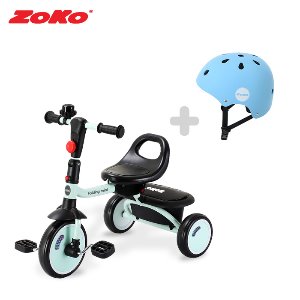 (세트)ZOKO 조코 폴딩 미니 세발자전거(민트)+유아동 어반헬멧(스카이블루)