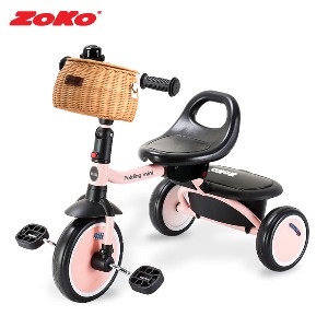 [세트C]ZOKO 조코 폴딩 미니 세발자전거(핑크)+라탄바구니